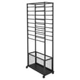 thumbnail image 6 of Black 20-Tier Gold Metal Ribbon Holder Organizer Rack, Double-Sided Ribbon Storage Rack with 4 Lockable Wheels,for Craft Room, Floral Supplies, 67x32x170cm, 6 of 21