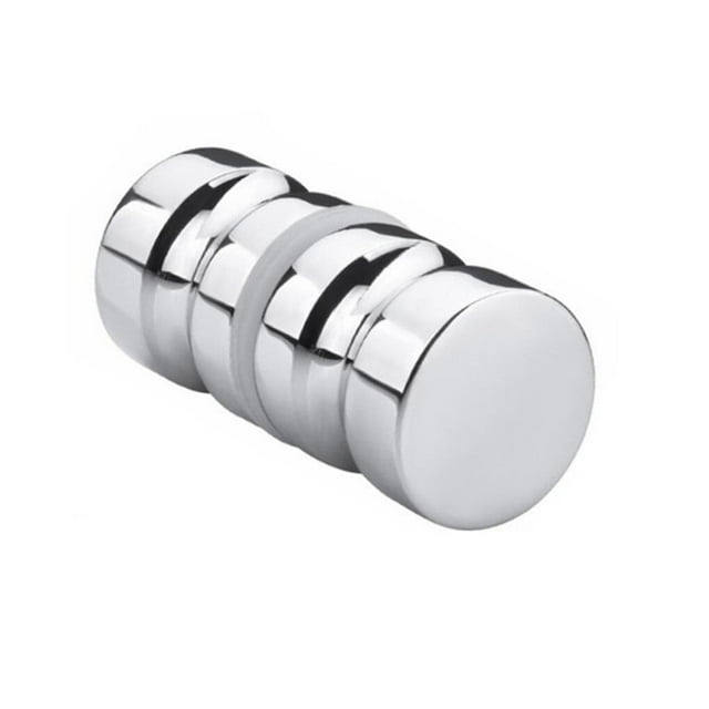 Cateissary Tirador de puerta de vidrio espalda con espalda tirador de superficie lisa manija de puerta de ducha de baño gabinete herrajes para Accesorios de baño L/Plata