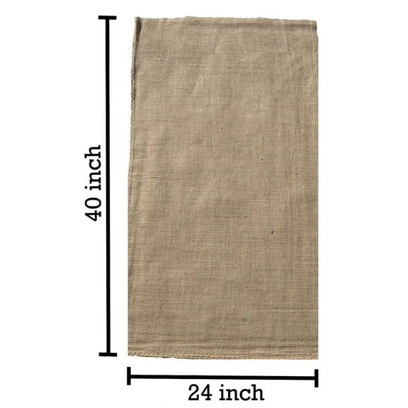 Natural Biodegradable Jute Burlap Potato Sacks 24" x 40" - Sack Racing For All Ages - Store Food in Eco-Friendly Way - Protect Plants in the Winter (4 Bags)