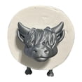 thumbnail image 1 of Portarrollos de papel higiénico con forma de vaca, impreso en 3D, estilo ranchero, artefacto de baño, diseño perforado, decoración de baño con temática granjera., 1 of 4