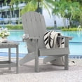 thumbnail image 2 of CHYVARY 1 Peak Patio Adirondack Plastic Fire Pit Chair Outdoor Resin Outside Lounge Chair for Yard, deck, lawn and balcony,Light Gray, 2 of 9