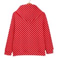 thumbnail image 6 of Women's Polka Dot Print Drawstring Hooded Sweatshirt with Pocket, Soft Breathable Long Sleeve Casual Pullover for Spring Autumn Streetwear, Beach Vacations and Daily Fashion Red S, 6 of 8