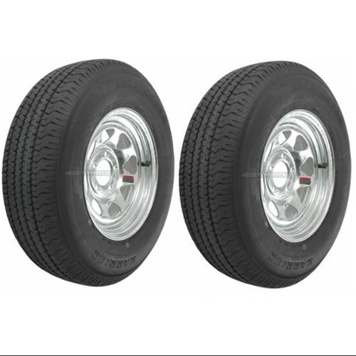 2Pack Trailer Tire On Rim ST205/75D15 205/75 15 in. LRC 5 Hole