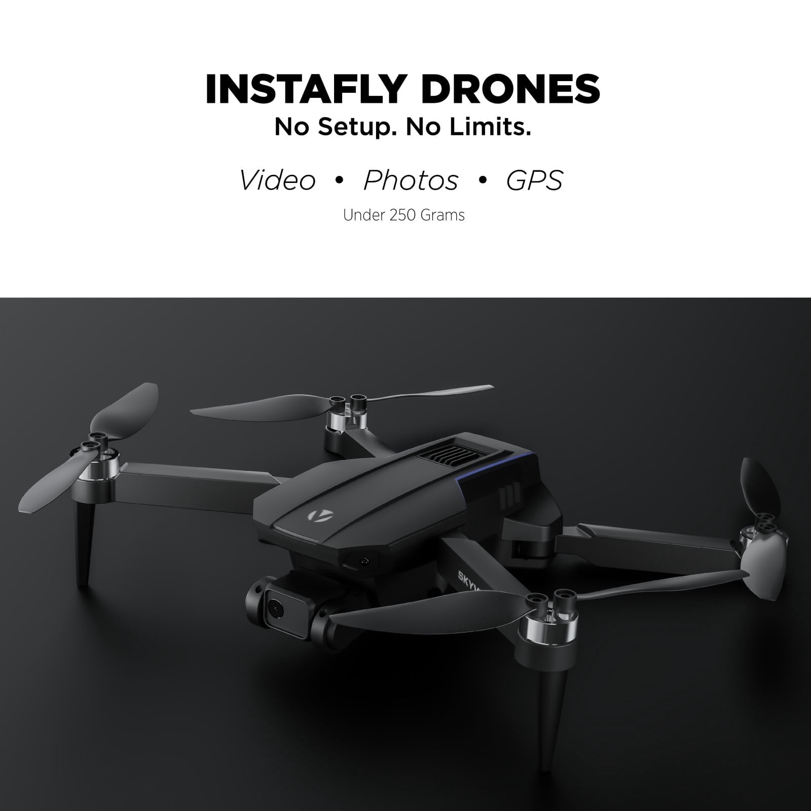 Open Box Vivitar SkyVision 4K Ultra HD GPS Foldable Video Drone, 4.3-Inch Display Controller, Brushless Motors, 1-Axis Gimbal, VR Headset, 17-Minute Flight Time