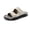 Beige, variant on Men's Adjustable Dual Strap Suede Slide Sandals Cushioned Non Slip Outdoor Casual Walking Slides