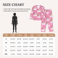 thumbnail image 4 of Pajama Sets for Women 2 Pcs, Pink Cartoon Cute Horse Rainbow Button Down Long Sleeve Sleepwear Lounge PJ Sets, 4 of 6