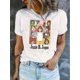 thumbnail image 1 of Camisetas De Manga Corta Para Mujer, Camisetas De Verano Para Deportes, Pesca, Senderismo[Junie B. Jones Fashion Tee] Junie B. Jones Animated Character Print - Casual Crew Neck Short Sleeve Tee - Po, 1 of 6