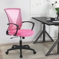 thumbnail image 4 of PayLessHere Ergonomic Office Chair with Lumbar Support, Adjustable Height, Swivel Casters, Pink, 1 Pack, 4 of 7