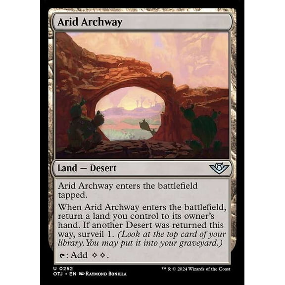 MtG Outlaws of Thunder Junction Uncommon Arid Archway #252