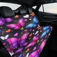 thumbnail image 4 of Dreamy Purple Butterfly Pattern (19)-1 Car Rear Seat Covers,Bench Back Seat Cover , Easy to Install Universal Fit for Cars Trucks Vans And SUVs, 4 of 6