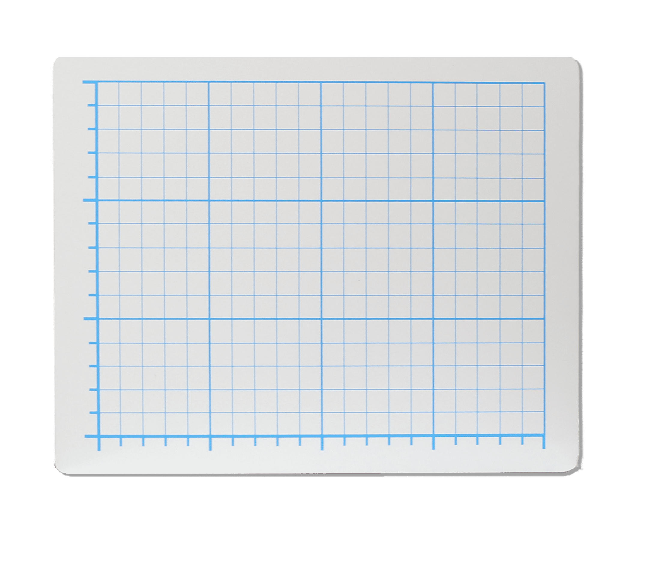 9" X 12" Two Sided Quadrant Grid Dry Erase Board - 1by2" Square Bulk Class Pack 24