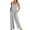 Gray Pants for women, variant on HAPIMO Wide Leg Cotton Linen Jumpsuit for Women Summer Relaxed Baggy Pocket Sleeveless Trousers Casual Button Workout Fashion Solid Navy M