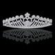 thumbnail image 2 of Bride Bridesmaids Heart Shape Rhinestone w/ Comb Pin for Wedding Party Zulema Tiara, 2 of 6