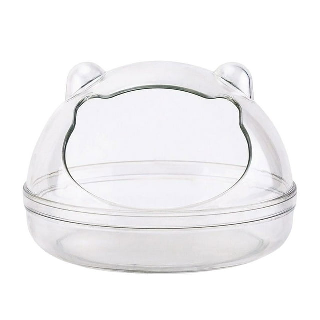 Contenedor de Baño de Arena para Hámster Zulema Bañera Transparente Inodoro Acrílico Redondo L