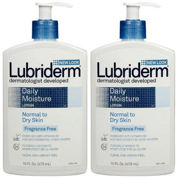 Lubriderm Daily Moisture Lotion for Normal to Dry Skin (Pack of 2)
