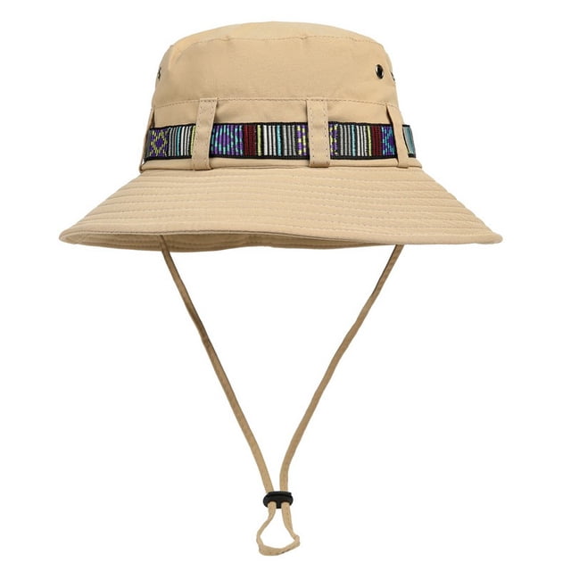 Sombreros de Sol para Mujeres Vintage Estilo Occidental Sombrero de Sol Protector Solar Respirable Sombrero de Cuerda Ajustable