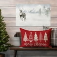 thumbnail image 5 of Christmas Pillow Covers 12x20 Inch Merry Christmas Tree Red Outdoor Farmhouse Xmas Decorations Winter Holiday Decorative Lumbar Throw Pillow Case for Living Room Couch Home Decor, 5 of 6