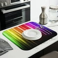 thumbnail image 5 of 2pcs Tie Dye Dish Drying Pad, Psychedelic Art Kitchen Mat, Absorbent Microfiber, Heat Resistant & Compact, 5 of 6
