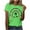 Mint Green T Shirts for Women, variant on Womens St Patricks Day T Shirts Plus Size Shamrock Graphic Tee Clover Printed Short Sleeve Shirt Casual Crew Neck Tops Mint Green XXL