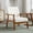 Beige, variant on MOONMISS Mid Century Modern Arm Chair with Rubber Wood Frame, Accent Chair with Velvet Upholstery for Living Room Bedroom Reading Room, Easy Assembly,Beige