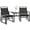 Black, variant on Outsunny Outdoor Glider Bench with Coffee Table, Black