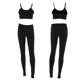 thumbnail image 3 of Conjunto de mallas y pantalones con sujetador deportivo para mujer, ropa de yoga, traje de entrenamiento físico (negro M), 3 of 8