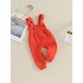 thumbnail image 3 of Meihuid Baby Toddler Knit Overalls Infant Sleeveless Solid Color Bib Pants, 3 of 9