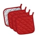 thumbnail image 1 of 4 agarraderas de cocina de felpa de 17 x 17 cm, prácticas y antideslizantes. Rojo, 1 of 9