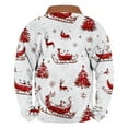 thumbnail image 3 of successthop Mens Christmas Sweatshirt Ugly Quarter Zip Long Sleeve Top Pullover Streetwear with Pocket Sweaters Red, 3 of 3