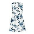 thumbnail image 6 of Viikei Women's High-Low Short Sleeve Dress,New Women's Casual Loose V-neck Sleeveless Printed Short Dress Blue S, 6 of 6