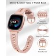 thumbnail image 3 of Correa de reloj Minyee Leather con cadena de metal para Fitbit, 3 of 6