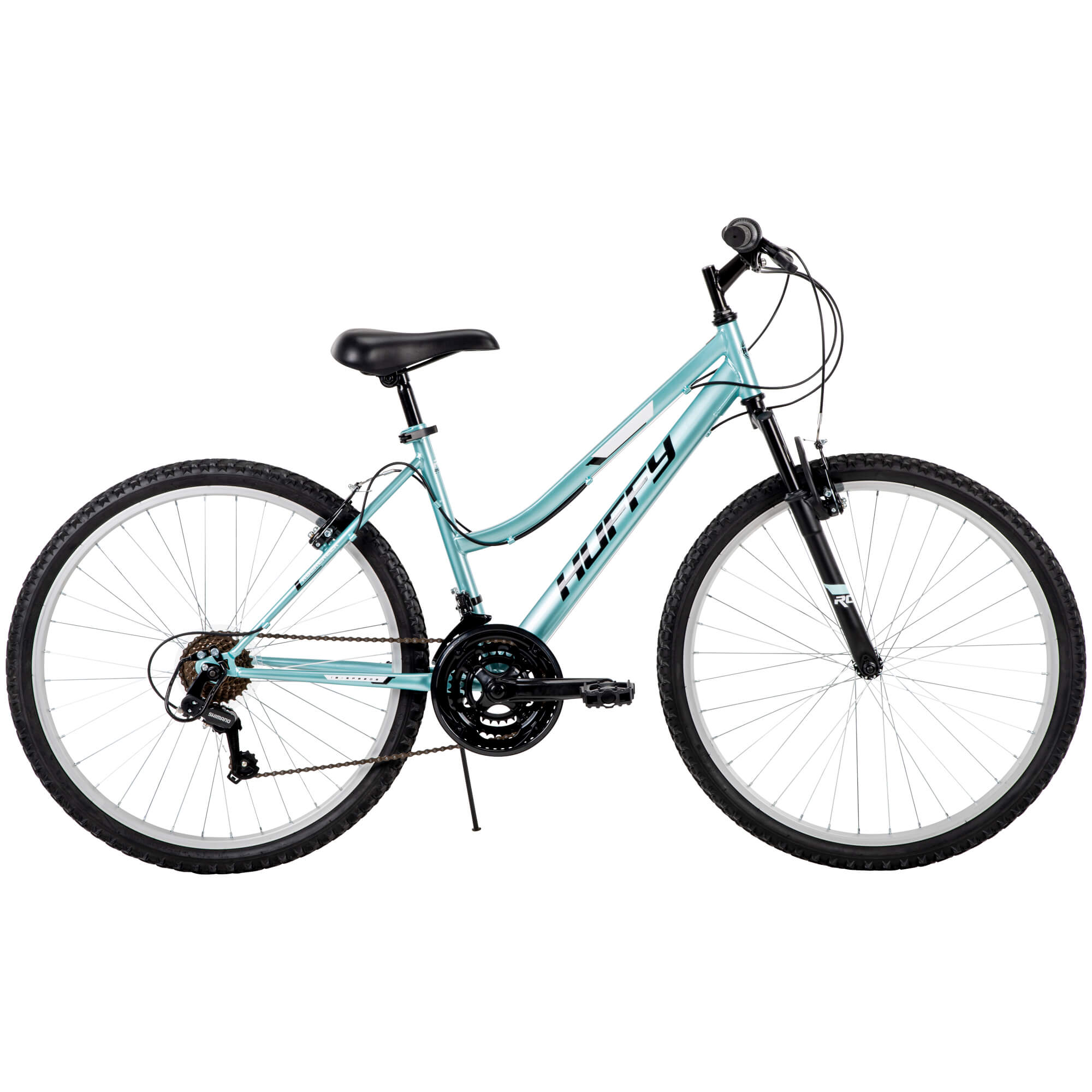 Huffy 26" Rock Creek Mountain Bike, Fits Riders 60"+, Teal, Adult, Women's