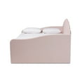 thumbnail image 5 of Baxton Studio Timila Modern and Contemporary Light Pink Velvet Fabric Upholstered Full Size Daybed, 5 of 12