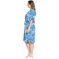 thumbnail image 2 of HAPPY BAY Women's Summer Loungewear Relaxed Fit Caftan Mini Casual Sundress 2X-3X Tidal, Hawaiian, 2 of 3
