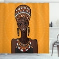 thumbnail image 1 of Ambesonne African Shower Curtain, Long Neck Folk, 69"Wx70"L, Multicolor, 1 of 3