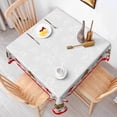 thumbnail image 5 of Tchckioa Merry Christmas Square Tablecloth,52x52 Inch Waterproof Table Cover for Kitchen, 5 of 7