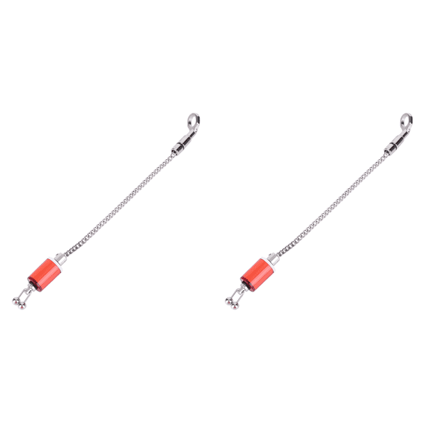 Alarma Pesca Carpa Wiggler Bobinas Acero Inoxidable Perchas Aparejos () Rojo