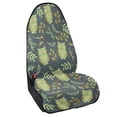 thumbnail image 2 of Chririnla Green Owl Leaf Terry Cloth Car Seat Cover, Waterproof Hooded Moisture Wicking Protector, Universal for Cars, Trucks, Vans and Bucket Seats, 2 of 6