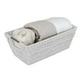thumbnail image 4 of Simplify Small Shelf Rattan Tote Storage Basket in White, 4 of 7