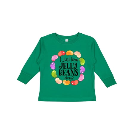 

Inktastic I Just Love Jellybeans Okay Easter Candy Boys or Girls Long Sleeve Toddler T-Shirt