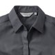 thumbnail image 4 of Russell Collection- Camisa entallada de manga tres cuartos de popelín y fácil cuidado de poliéster y algodón para mujer (Gris Convoy), 4 of 6