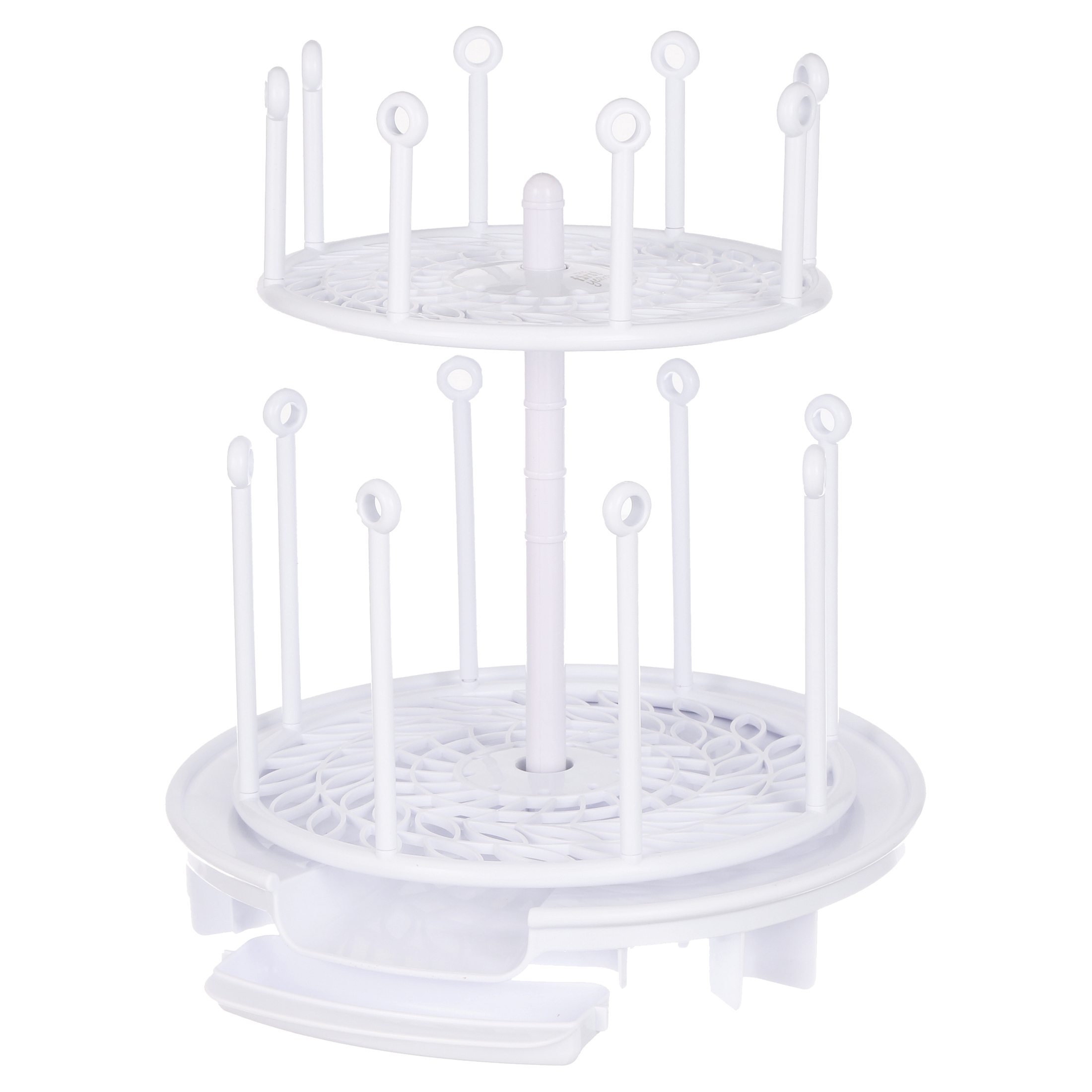 The First Years Spin Stack Drying Rack – Kitchen Countertop Dish Rack for Baby Bottles and Other Baby Essentials – White - image 3 of 10