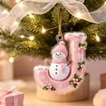 thumbnail image 3 of JeashCHAT Letter Snowman Christmas Ornaments, Christmas Initial Ornaments Winter Snowman Pendant Christmas Tree Hanging Decorations Xmas Gifts (J), 3 of 7