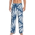 thumbnail image 2 of Kdxio Blue Shells Print Men's Sleep Pajama Pant Lounge Pants with Pockets, 2 of 8
