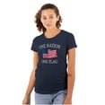 thumbnail image 3 of One Nation Distressed Flag USA Pride Womens Fitted Plus Size Graphic Tee Brisco Brands 2X, 3 of 6