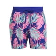 thumbnail image 5 of No Boundaries Men's Drawstring Lounge Shorts, Tropical Graphic Print Casual Bottoms, Sizes S-XL, 5 of 5