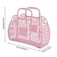 thumbnail image 2 of NIUREDLTD Massive Sok,Clear Ourt! Plastic Organizer Storage Baskets with Handles, Shower Caddy Bins Organizer for Bathroom and kitchen （Pink）, 2 of 5