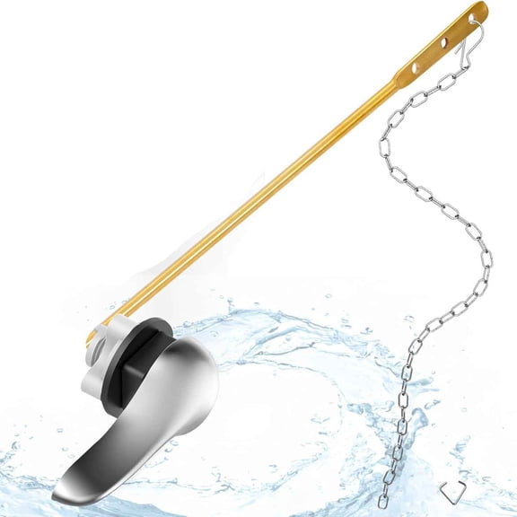 Universal Toilet Flush Handle Kit - Zinc Alloy Lever with H2 Brass Arm, Compatible American Standard/Mansfield