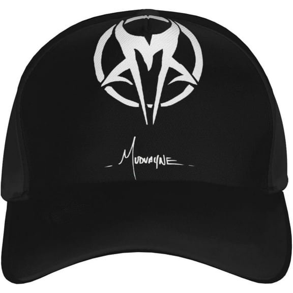 Mudvaynes Hat Curved Brim Baseball Cap Adjustable Snapback Cap for Men and Women Black