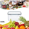 thumbnail image 3 of EGNMCR Storage Bins, Storage Containers 4 In 1 Food Storage Container Produce Containers For Fridge Household Transparent Plastic Food Storage Box-Including Basket Refrigerator Freshness, 3 of 5